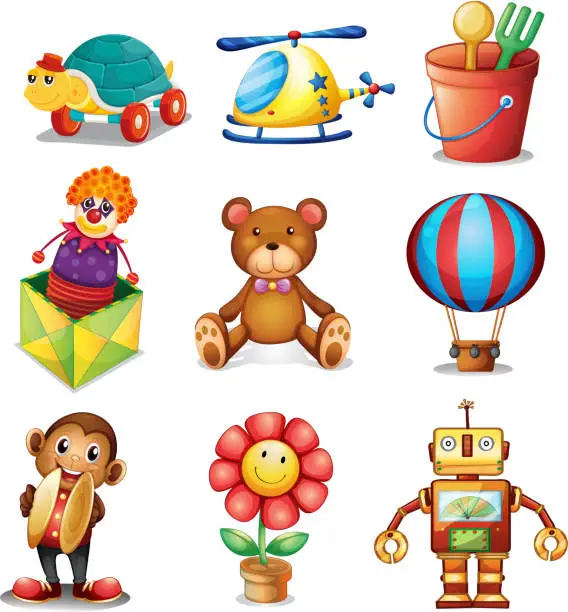 Vector illustration of Toys