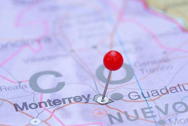 istock Monterrey pinned on a map of America 535339419