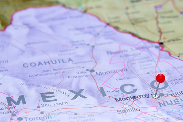 istock Monterrey pinned on a map of America 535339539