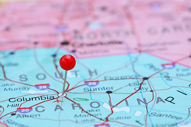 istock Columbia pinned on a map of USA 535339709