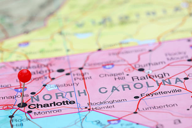 istock Charlotte pinned on a map of USA 535340115