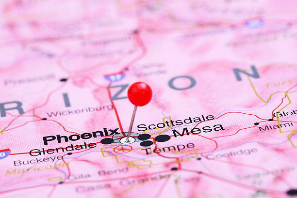 istock Phoenix pinned on a map of USA 535347603