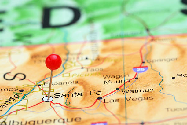 istock Santa Fe pinned on a map of USA 535347681