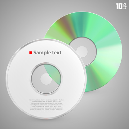 Cd Color Backside Cd Front And Rear Stock Illustration - Download Image Now - 2015, Blu ...
