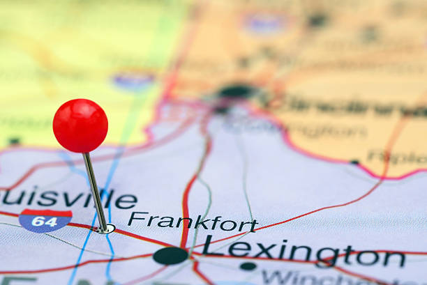 istock Frankfort pinned on a map of USA 535348271
