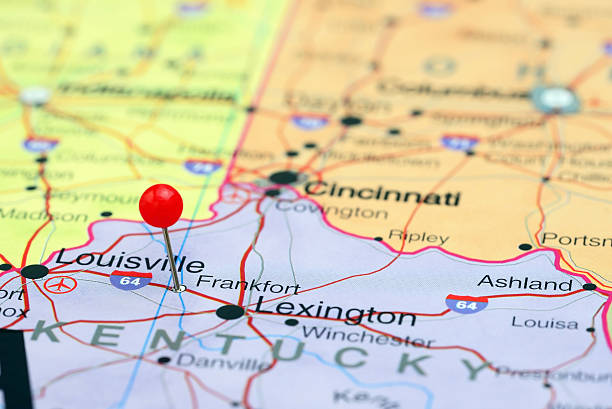 istock Frankfort pinned on a map of USA 535348283