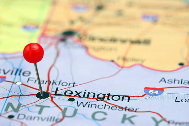 istock Lexington pinned on a map of USA 535348295