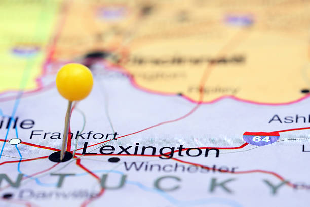istock Lexington pinned on a map of USA 535348307