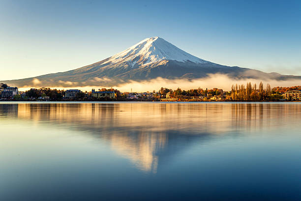 mt.fuji - landscaped landscape winter usa fotografías e imágenes de stock