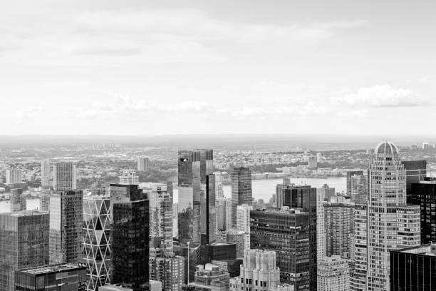 istock View of Manhattan in black and white. 535350997