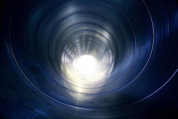 내부 파이프 금속 질감 - tube pipeline metal steel 뉴스 사진 이미지