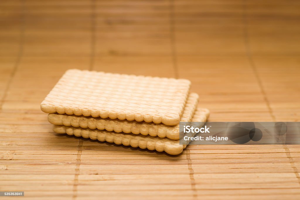 Biscuits isolated on the bamboo mat 2015 Stock Photo