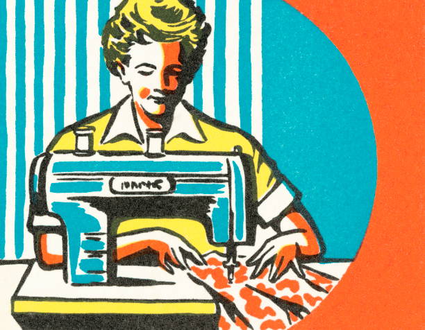 bildbanksillustrationer, clip art samt tecknat material och ikoner med seamstress - hemmavarande förälder