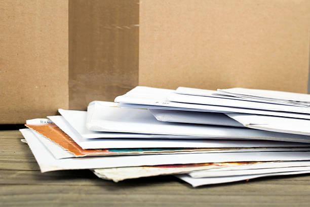 stack of padded mailing envelopes