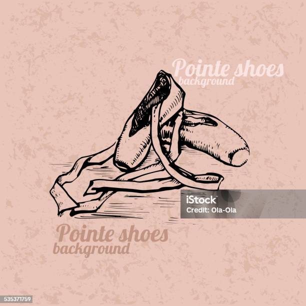 Pointe Shoes Stock Illustration - Download Image Now - Ballet, Ballet Shoe, Sketch