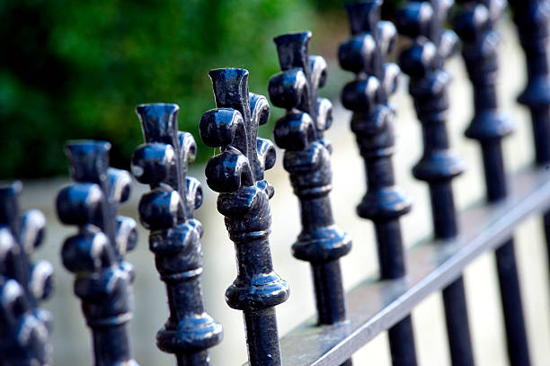 Black Iron Railings (Ornate) stock photo