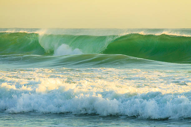 Rough water of Pacific Ocean stock photo