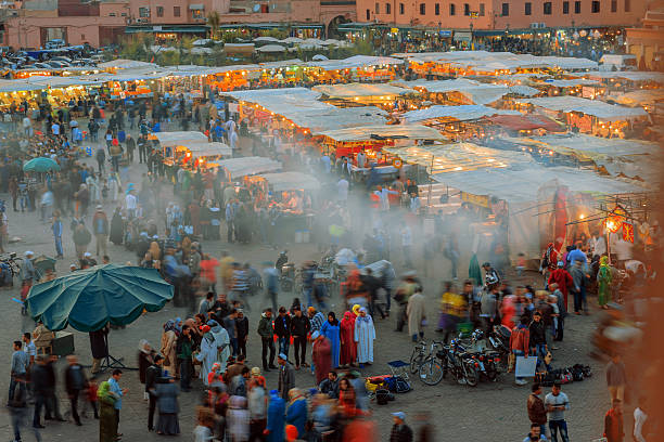 istock Evening Djemaa El Fna Square, Marrakech, Morocco 535376755
