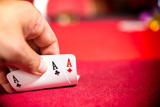 Pocket Aces A lucky hand of pocket aces texas hold em photos stock pictures, royalty-free photos & images