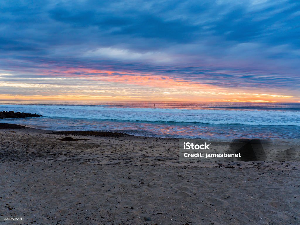 Carlsbad Beach Kalifornien Sonnenuntergang - Lizenzfrei 2015 Stock-Foto