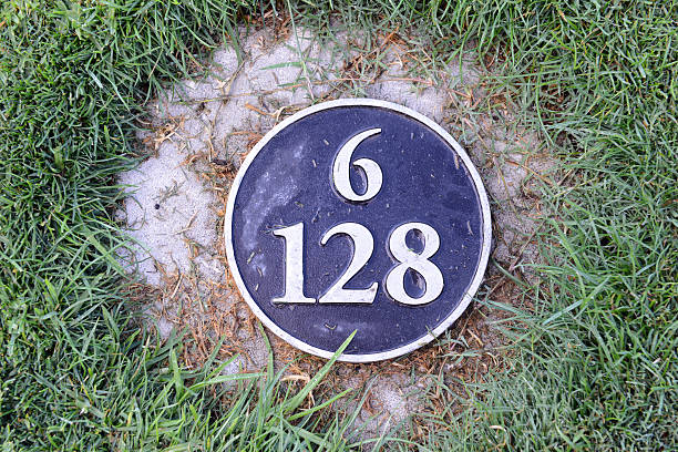 istock Distance yardage marker on Golf course in tee box 535397950