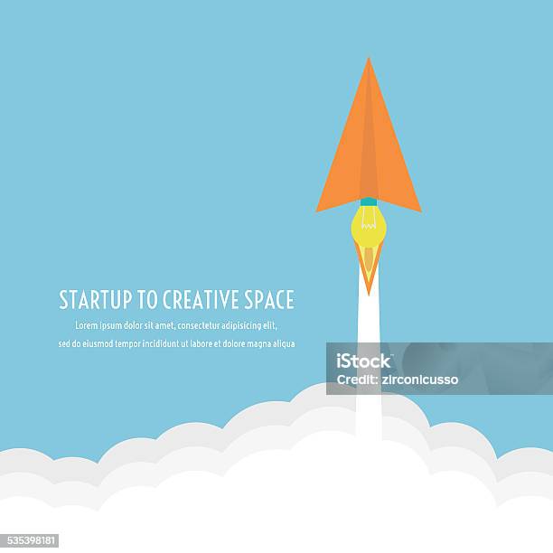 Paper Plane Launcher Stock Illustration - Download Image Now - Paper Airplane, Cloud - Sky, Rocketship