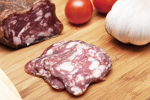 Sausage on a cutting board