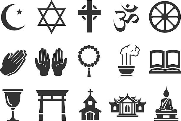 stock vector illustration: religious icons - dini kutlama illüstrasyonlar stock illustrations