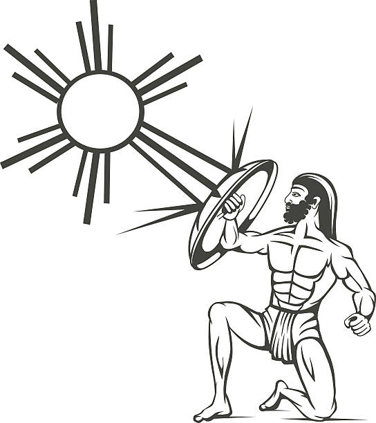 Ancient gladiator Vector silhouette of gladiators on a white background gladiator roman army caesar stock illustrations