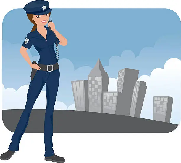 Vector illustration of Police Officer