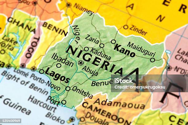 Nigeria Stock Photo - Download Image Now - Nigeria, Map, Lagos - Nigeria