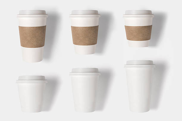 istock Design concept of mockup coffee cup set.  Clipping path. 535401272