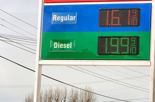 istock Sign with gas prices under two dollars 535403446