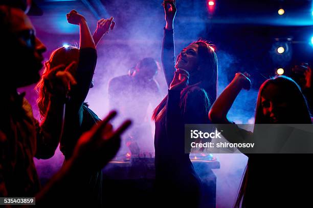 Dancing At Disco Stock Photo - Download Image Now - Party - Social Event, Nightclub, Dancing