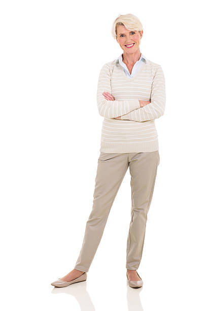 istock senior woman on white background 535404207