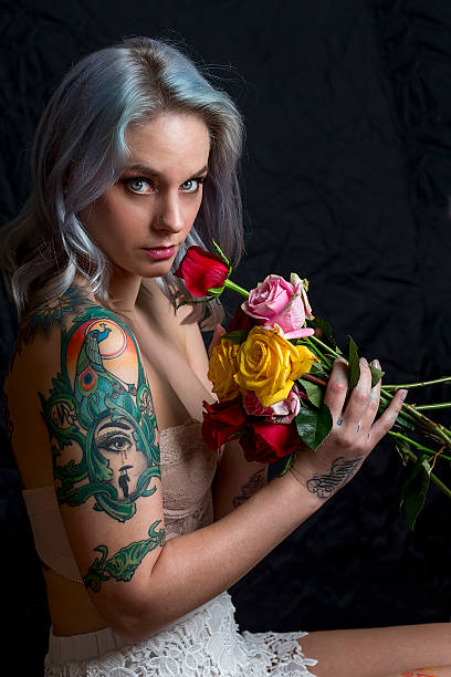 istock Girl and flower 535404227
