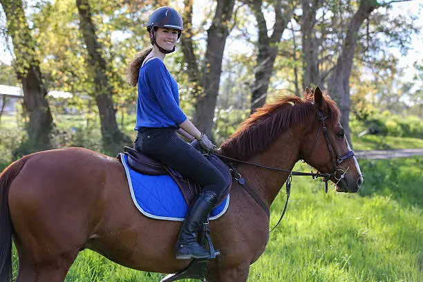 Girl riding her horse, thet are bestfriends