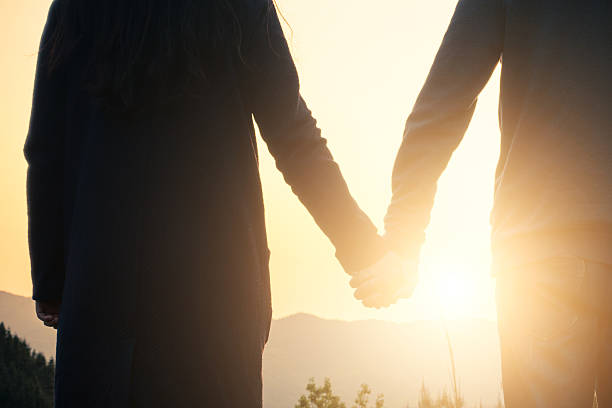 istock Couple holding hands during sunset 535407060