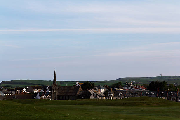istock View of a church in Bude from the golf course 535410630
