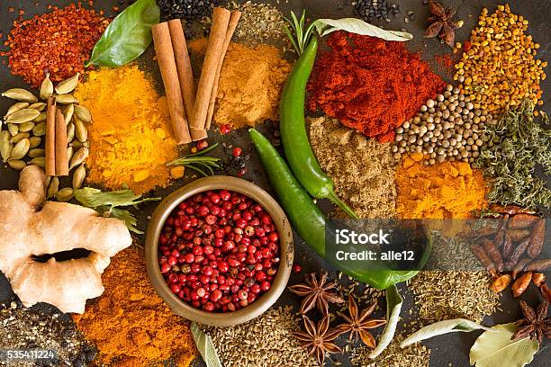 Spices Stock Photo - Download Image Now - Spice, Herb, Variation