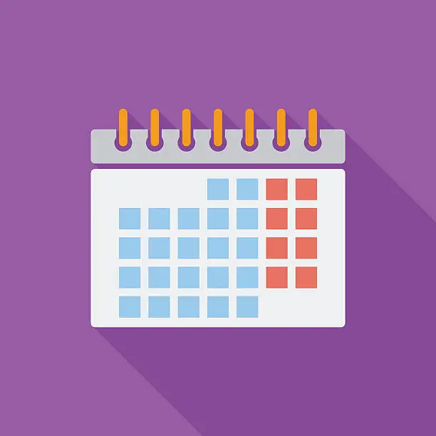 Vector illustration of Calendar flat icon