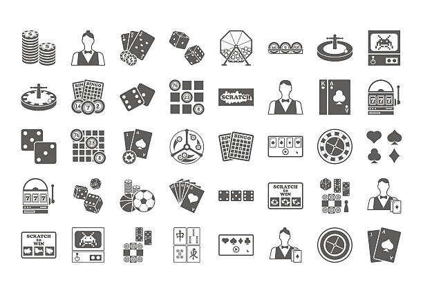 Casino icon Casino icon. Vector Illustration isolated on white background. roulette icon stock illustrations