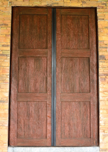 Door entrance to building temple