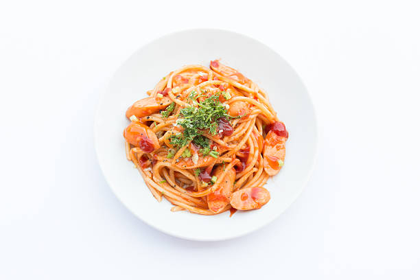 istock The spaghetti on a white plate. 535413427