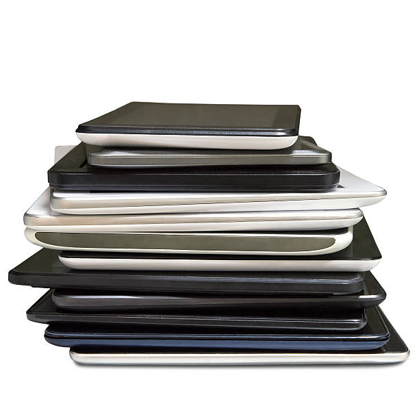 istock stack of pending repair of defective tablet 535414071