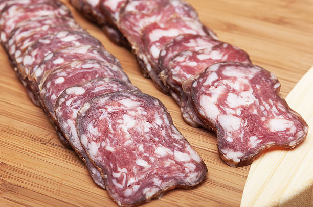 Sausage on a cutting board