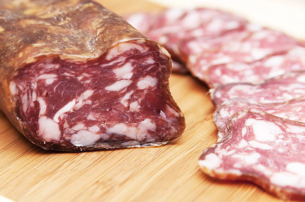 Sausage on a cutting board