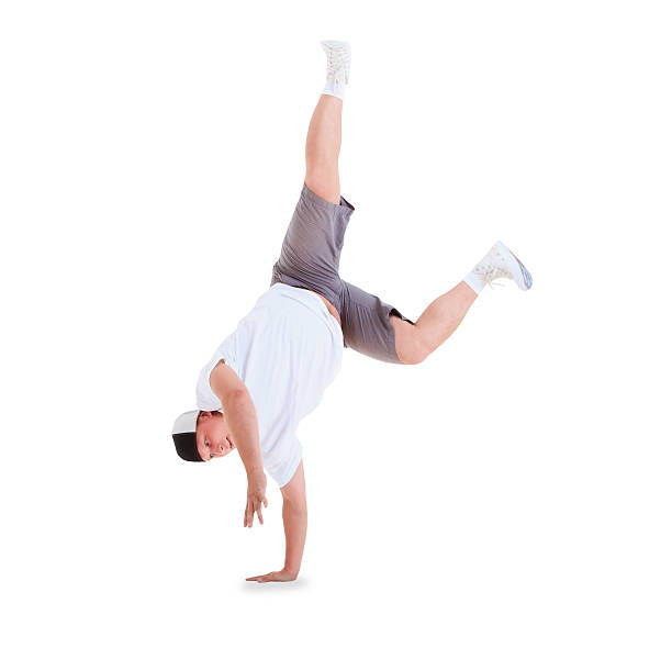 istock Teenager dancing break dance in action 535414927