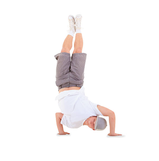 istock Teenager dancing break dance in action 535414963