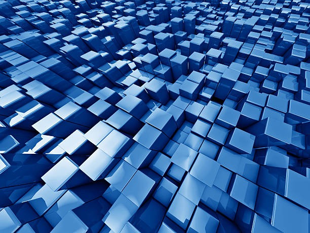 abstract cubes background stock photo